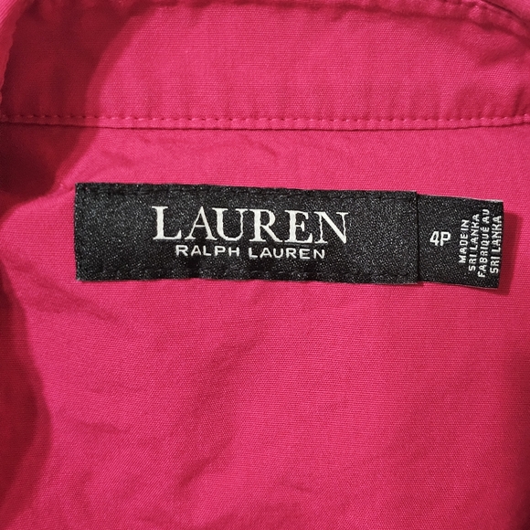 Ralph Lauren Fuchsia Button-Down Cropped Shirt - Picture 5 of 6